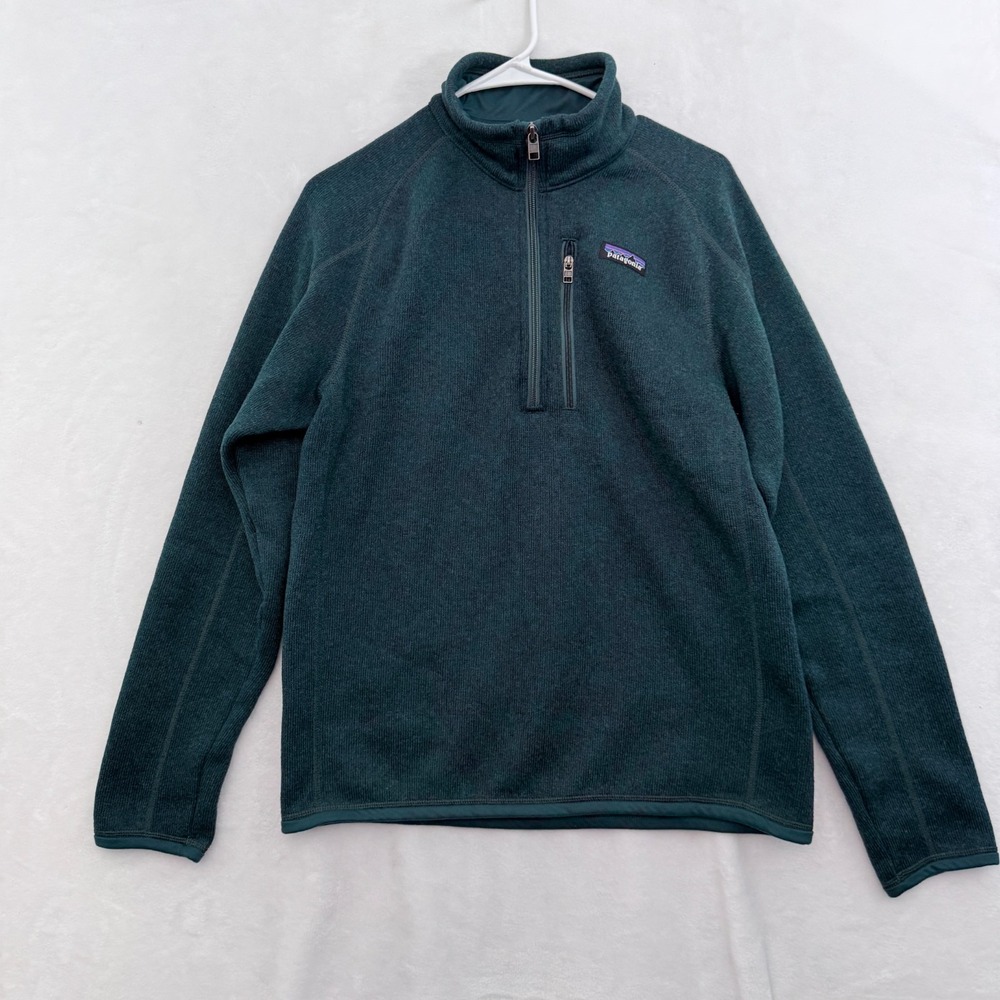 Patagonia Better Sweater Mens S Blue 1/4 Zip Knit Zipper Pocket Casul
